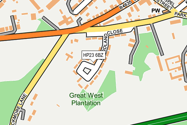 HP23 6BZ map - OS OpenMap – Local (Ordnance Survey) HP23 6BZ map - OS OpenMap – Local (Ordnance Survey)