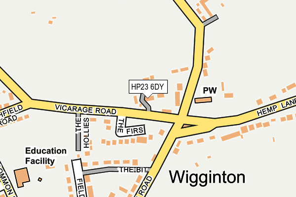 HP23 6DY map - OS OpenMap – Local (Ordnance Survey) HP23 6DY map - OS OpenMap – Local (Ordnance Survey)