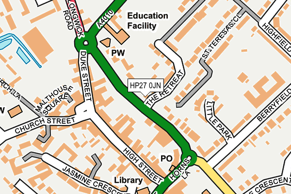 HP27 0JN map - OS OpenMap – Local (Ordnance Survey)