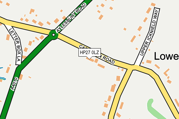HP27 0LZ map - OS OpenMap – Local (Ordnance Survey) HP27 0LZ map - OS OpenMap – Local (Ordnance Survey)