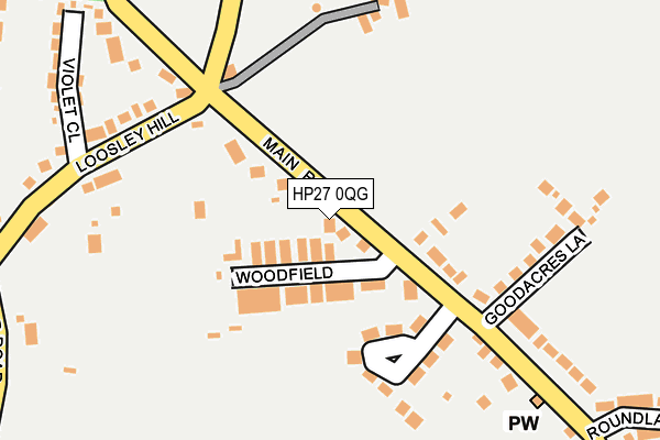 HP27 0QG map - OS OpenMap – Local (Ordnance Survey) HP27 0QG map - OS OpenMap – Local (Ordnance Survey)