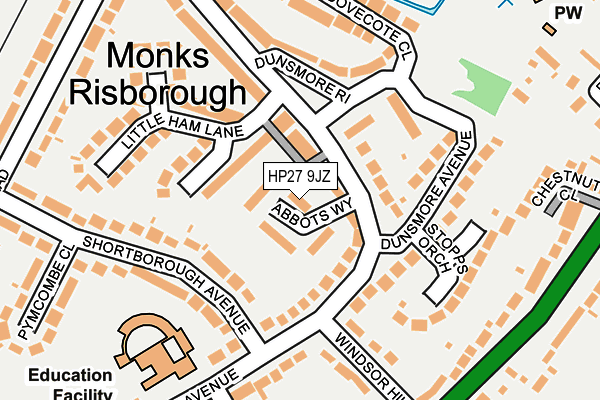 HP27 9JZ map - OS OpenMap – Local (Ordnance Survey) HP27 9JZ map - OS OpenMap – Local (Ordnance Survey)