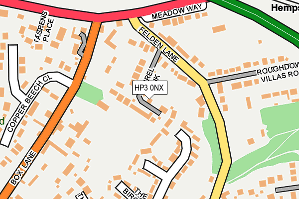HP3 0NX map - OS OpenMap – Local (Ordnance Survey) HP3 0NX map - OS OpenMap – Local (Ordnance Survey)