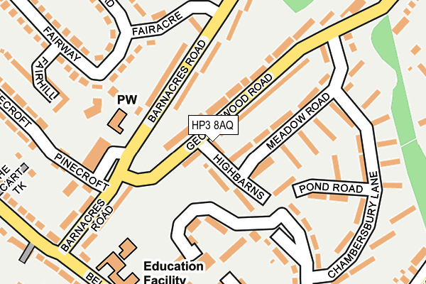 HP3 8AQ map - OS OpenMap – Local (Ordnance Survey) HP3 8AQ map - OS OpenMap – Local (Ordnance Survey)