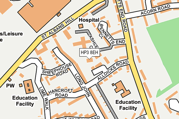 HP3 8EH map - OS OpenMap – Local (Ordnance Survey) HP3 8EH map - OS OpenMap – Local (Ordnance Survey)