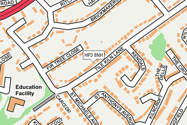 HP3 8NH map - OS OpenMap – Local (Ordnance Survey) HP3 8NH map - OS OpenMap – Local (Ordnance Survey)