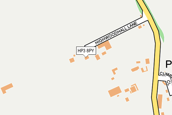HP3 8PY map - OS OpenMap – Local (Ordnance Survey) HP3 8PY map - OS OpenMap – Local (Ordnance Survey)