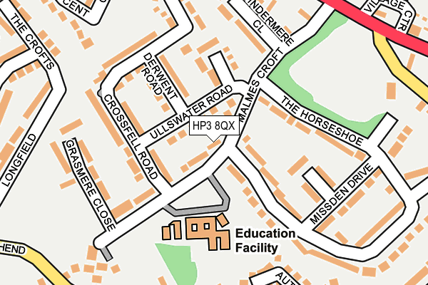 HP3 8QX map - OS OpenMap – Local (Ordnance Survey) HP3 8QX map - OS OpenMap – Local (Ordnance Survey)