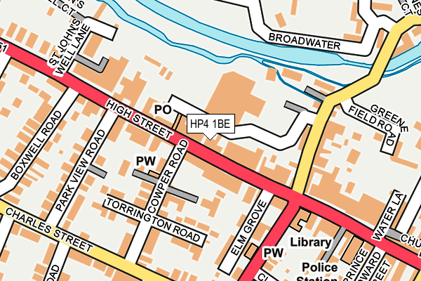 HP4 1BE map - OS OpenMap – Local (Ordnance Survey) HP4 1BE map - OS OpenMap – Local (Ordnance Survey)