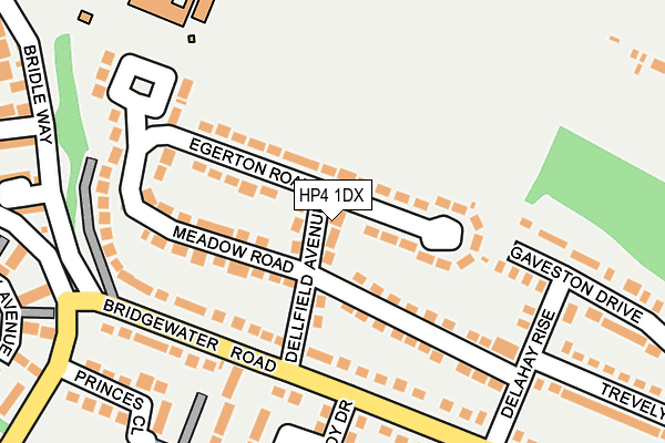 HP4 1DX map - OS OpenMap – Local (Ordnance Survey)