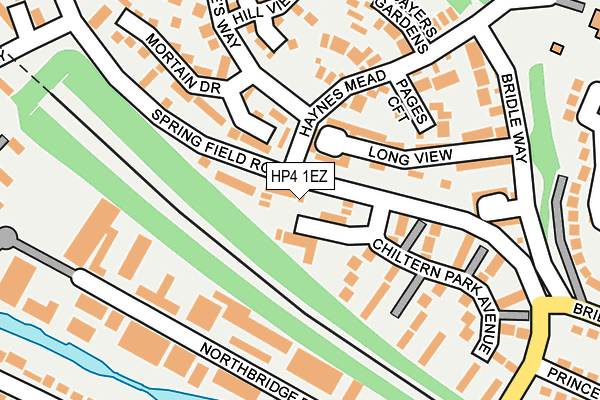 HP4 1EZ map - OS OpenMap – Local (Ordnance Survey)