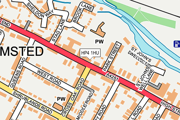 HP4 1HU map - OS OpenMap – Local (Ordnance Survey)