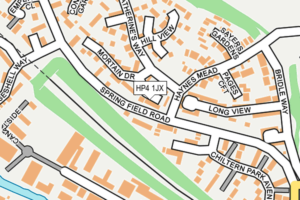 HP4 1JX map - OS OpenMap – Local (Ordnance Survey) HP4 1JX map - OS OpenMap – Local (Ordnance Survey)