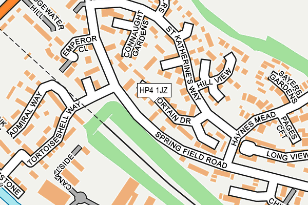 HP4 1JZ map - OS OpenMap – Local (Ordnance Survey)