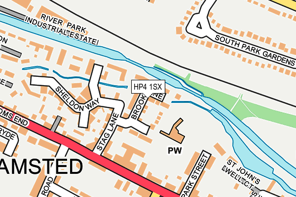 HP4 1SX map - OS OpenMap – Local (Ordnance Survey)