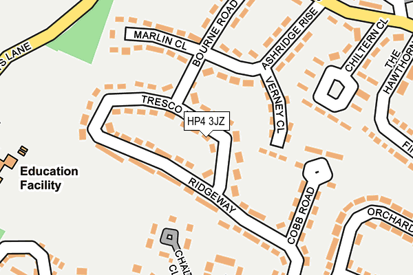 HP4 3JZ map - OS OpenMap – Local (Ordnance Survey) HP4 3JZ map - OS OpenMap – Local (Ordnance Survey)