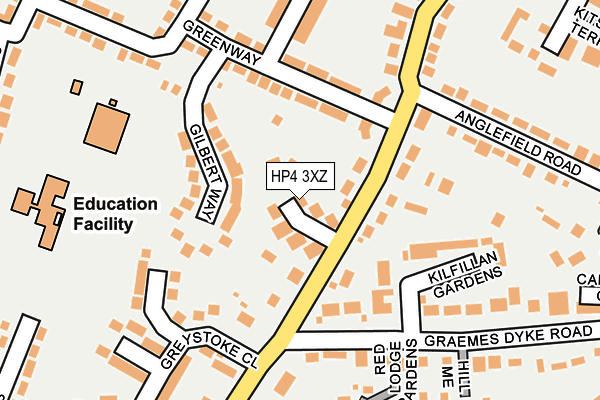 HP4 3XZ map - OS OpenMap – Local (Ordnance Survey) HP4 3XZ map - OS OpenMap – Local (Ordnance Survey)