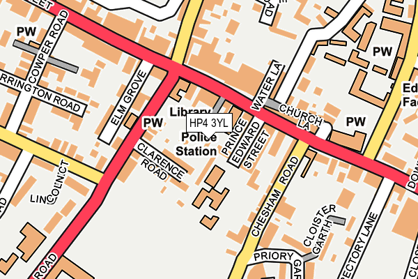 HP4 3YL map - OS OpenMap – Local (Ordnance Survey)