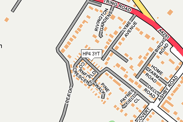 HP4 3YT map - OS OpenMap – Local (Ordnance Survey)