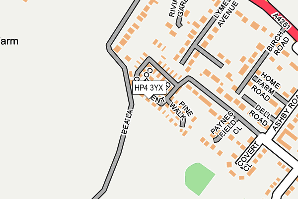 HP4 3YX map - OS OpenMap – Local (Ordnance Survey) HP4 3YX map - OS OpenMap – Local (Ordnance Survey)