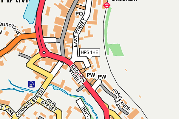 HP5 1HE map - OS OpenMap – Local (Ordnance Survey)