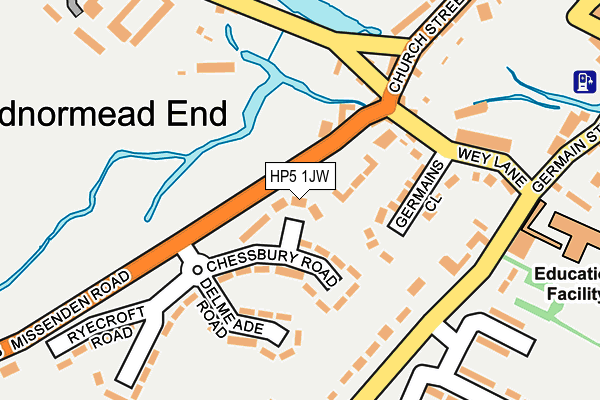 HP5 1JW map - OS OpenMap – Local (Ordnance Survey)