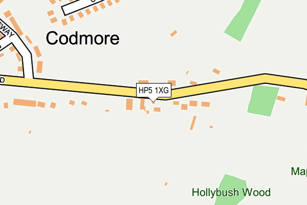 HP5 1XG map - OS OpenMap – Local (Ordnance Survey) HP5 1XG map - OS OpenMap – Local (Ordnance Survey)