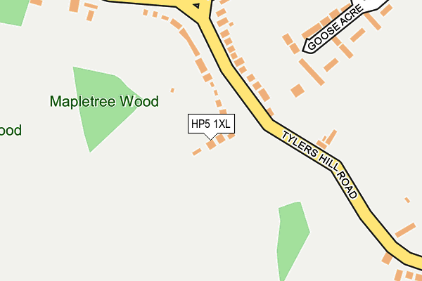 HP5 1XL map - OS OpenMap – Local (Ordnance Survey) HP5 1XL map - OS OpenMap – Local (Ordnance Survey)