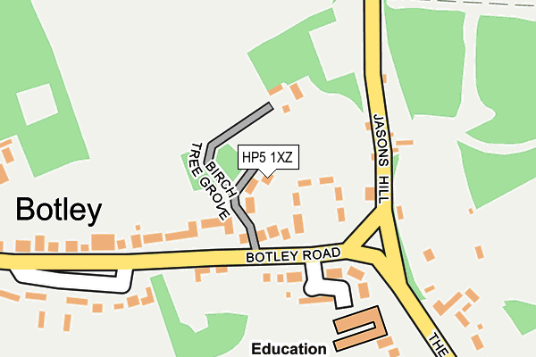 HP5 1XZ map - OS OpenMap – Local (Ordnance Survey) HP5 1XZ map - OS OpenMap – Local (Ordnance Survey)