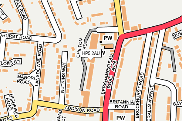 HP5 2AU map - OS OpenMap – Local (Ordnance Survey) HP5 2AU map - OS OpenMap – Local (Ordnance Survey)