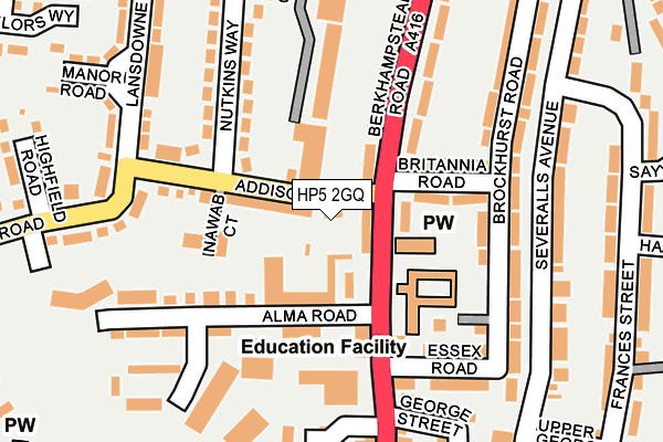 HP5 2GQ map - OS OpenMap – Local (Ordnance Survey) HP5 2GQ map - OS OpenMap – Local (Ordnance Survey)