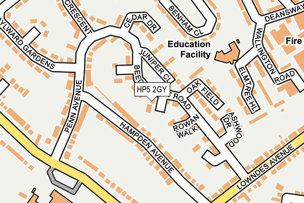 HP5 2GY map - OS OpenMap – Local (Ordnance Survey) HP5 2GY map - OS OpenMap – Local (Ordnance Survey)