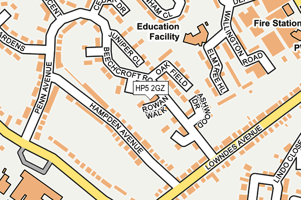 HP5 2GZ map - OS OpenMap – Local (Ordnance Survey) HP5 2GZ map - OS OpenMap – Local (Ordnance Survey)