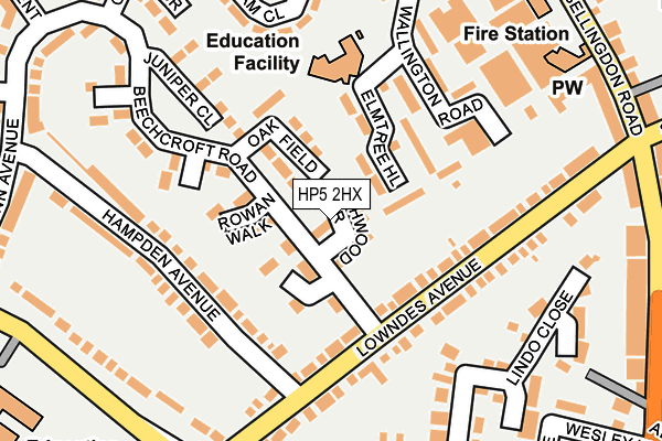 HP5 2HX map - OS OpenMap – Local (Ordnance Survey) HP5 2HX map - OS OpenMap – Local (Ordnance Survey)