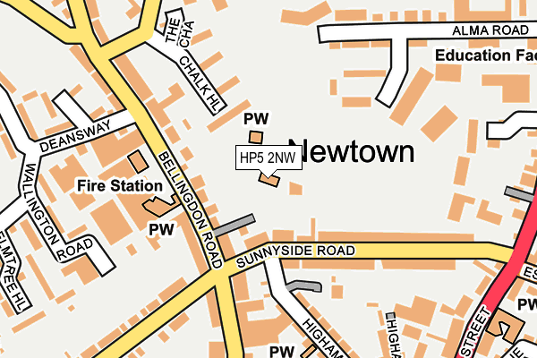 HP5 2NW map - OS OpenMap – Local (Ordnance Survey)