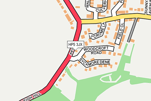 HP5 3JX map - OS OpenMap – Local (Ordnance Survey) HP5 3JX map - OS OpenMap – Local (Ordnance Survey)