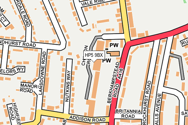 HP5 9BX map - OS OpenMap – Local (Ordnance Survey) HP5 9BX map - OS OpenMap – Local (Ordnance Survey)