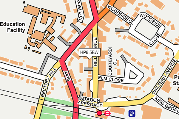 HP6 5BW map - OS OpenMap – Local (Ordnance Survey) HP6 5BW map - OS OpenMap – Local (Ordnance Survey)