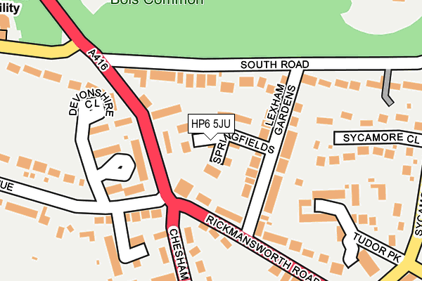 HP6 5JU map - OS OpenMap – Local (Ordnance Survey) HP6 5JU map - OS OpenMap – Local (Ordnance Survey)
