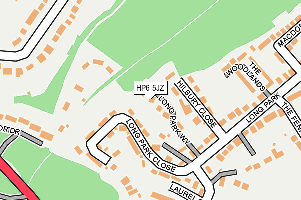 HP6 5JZ map - OS OpenMap – Local (Ordnance Survey)