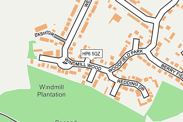 HP6 5QZ map - OS OpenMap – Local (Ordnance Survey)