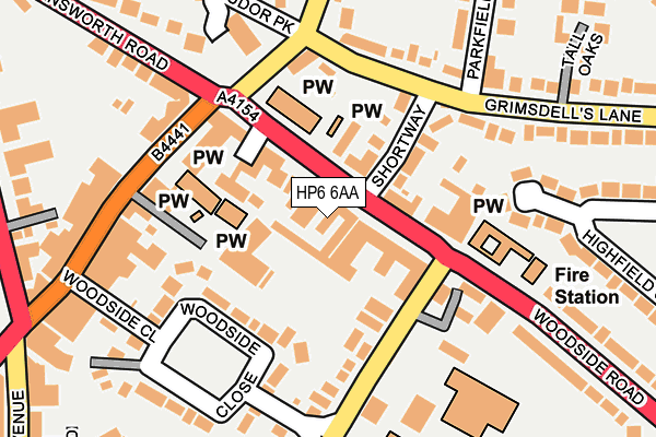 HP6 6AA map - OS OpenMap – Local (Ordnance Survey) HP6 6AA map - OS OpenMap – Local (Ordnance Survey)