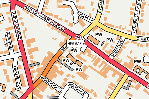 HP6 6AF map - OS OpenMap – Local (Ordnance Survey) HP6 6AF map - OS OpenMap – Local (Ordnance Survey)
