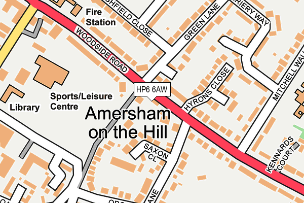 HP6 6AW map - OS OpenMap – Local (Ordnance Survey) HP6 6AW map - OS OpenMap – Local (Ordnance Survey)