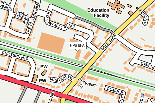 HP6 6FA map - OS OpenMap – Local (Ordnance Survey) HP6 6FA map - OS OpenMap – Local (Ordnance Survey)