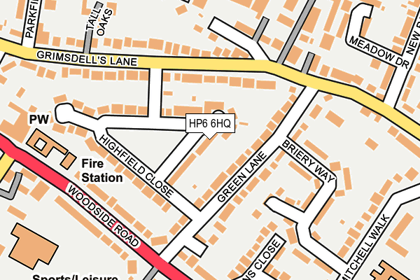 HP6 6HQ map - OS OpenMap – Local (Ordnance Survey) HP6 6HQ map - OS OpenMap – Local (Ordnance Survey)