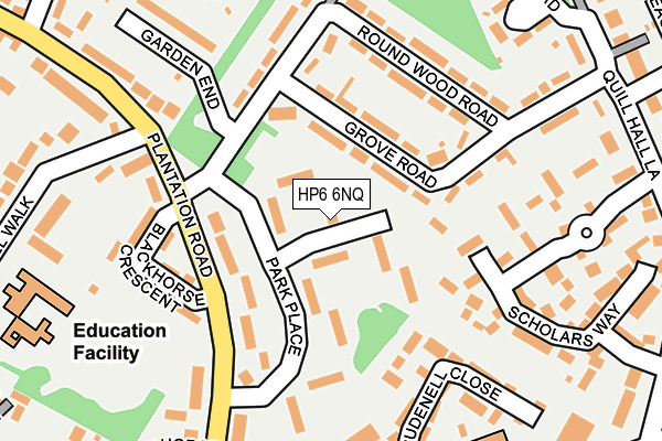 HP6 6NQ map - OS OpenMap – Local (Ordnance Survey) HP6 6NQ map - OS OpenMap – Local (Ordnance Survey)