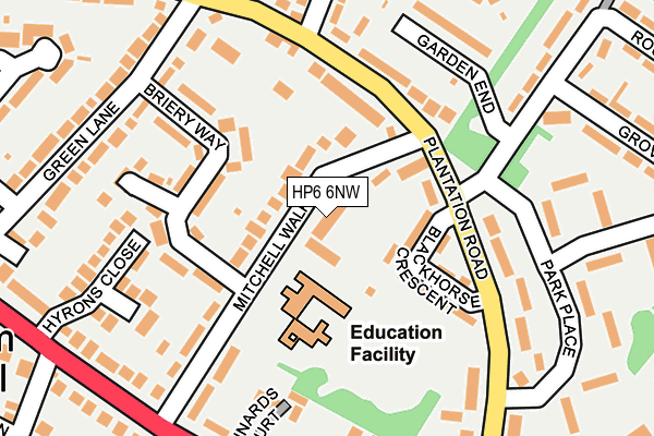 HP6 6NW map - OS OpenMap – Local (Ordnance Survey) HP6 6NW map - OS OpenMap – Local (Ordnance Survey)