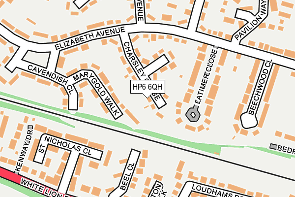 HP6 6QH map - OS OpenMap – Local (Ordnance Survey) HP6 6QH map - OS OpenMap – Local (Ordnance Survey)