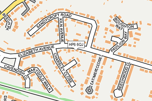 HP6 6QJ map - OS OpenMap – Local (Ordnance Survey)